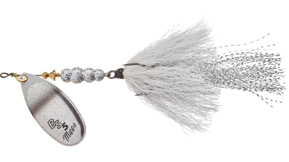Mepps S-PSH Bronze Slammer Dressed Treble 1/2 oz Pearl Shad, BS5T
