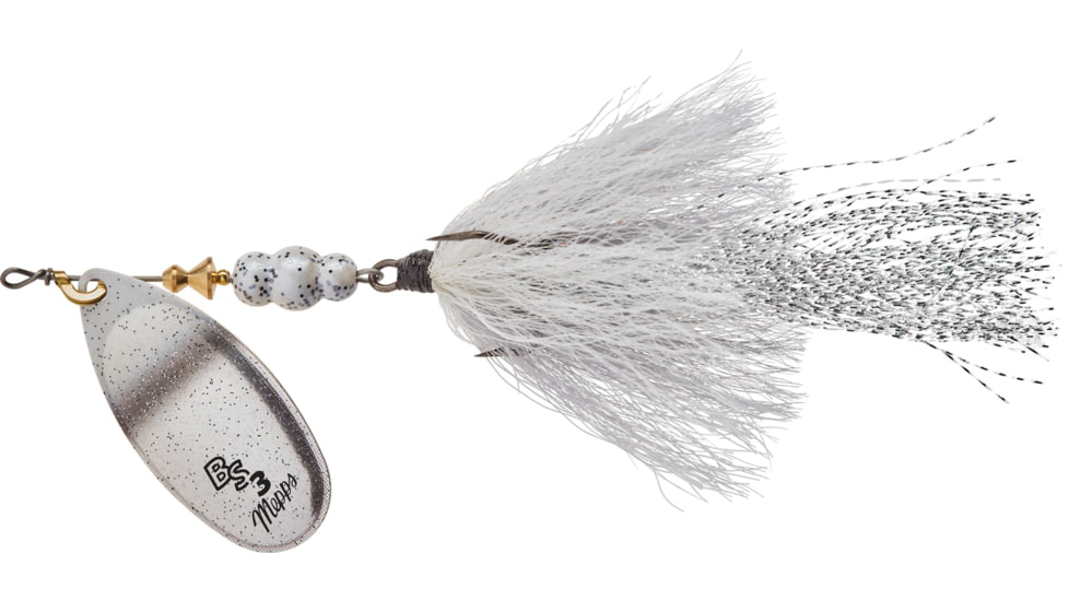 Mepps S-PSH Bronze Slammer Dressed Treble 1/3 oz Pearl Shad, BS3T