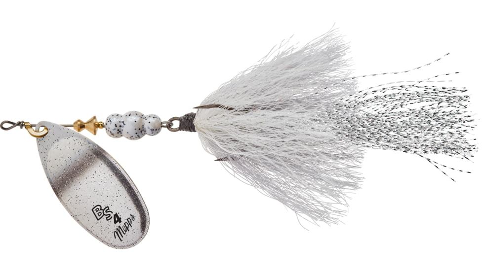 Mepps S-PSH Bronze Slammer Dressed Treble 1/3 oz Pearl Shad, BS4T