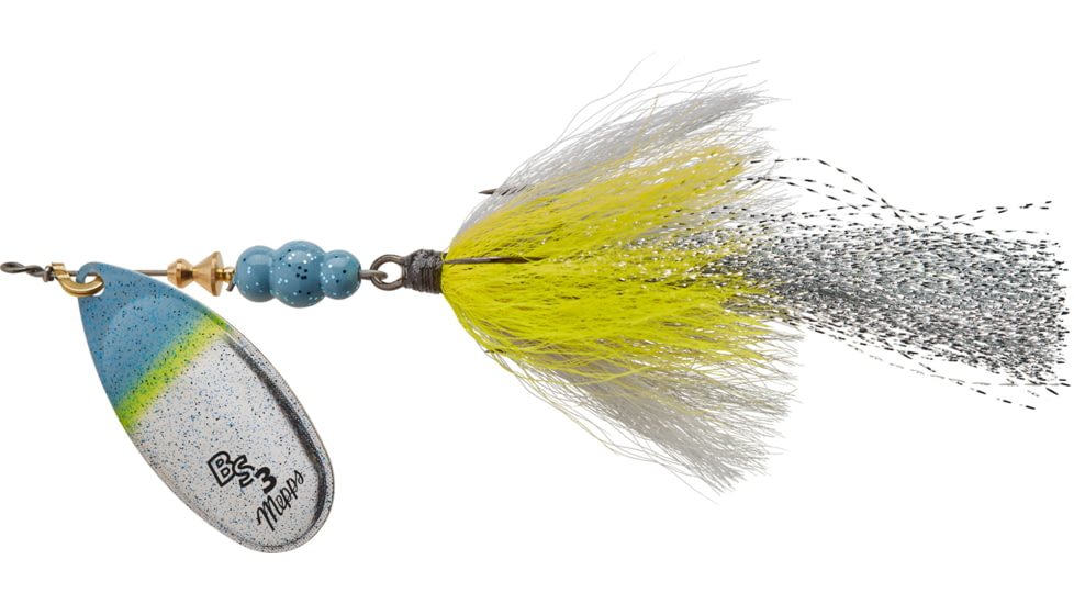 Mepps S-SXS Bronze Slammer Dressed Treble 1/3 oz Silver/Sexy Shad, BS3T
