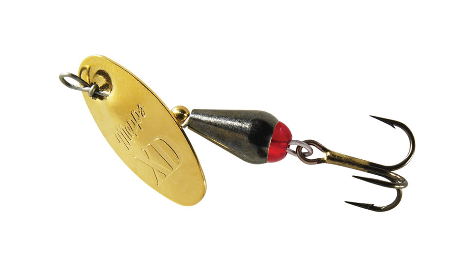 Mepps XD In-Line Spinner-Plain Trbl 1/6oz Black-Gold, XD2 BK-G