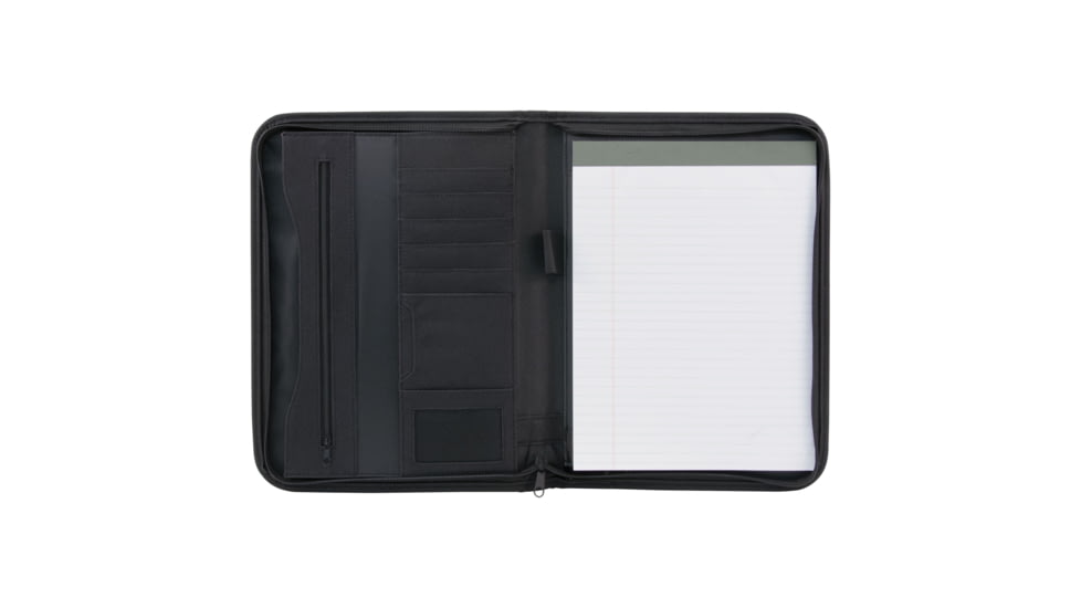 Mercury Tactical Gear Zippered Padfolio, Black, MRC7526-PL-BK