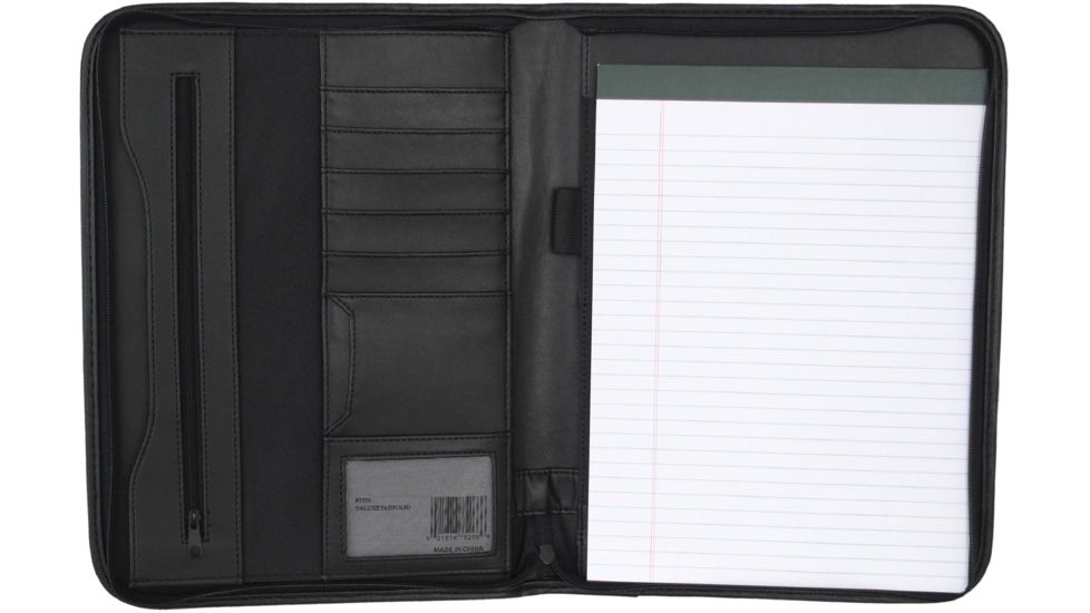 Mercury Tactical Gear Zippered Padfolio, Black, Small, MRC7526-BK