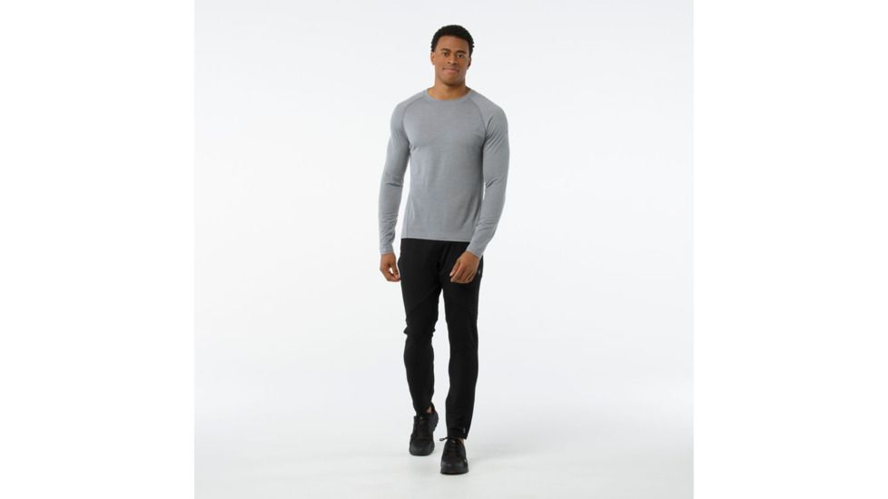Smartwool Merino 150 Baselayer Pattern Long Sleeve-Men's, Light Gray, Extra Large, SW016061039-XXL