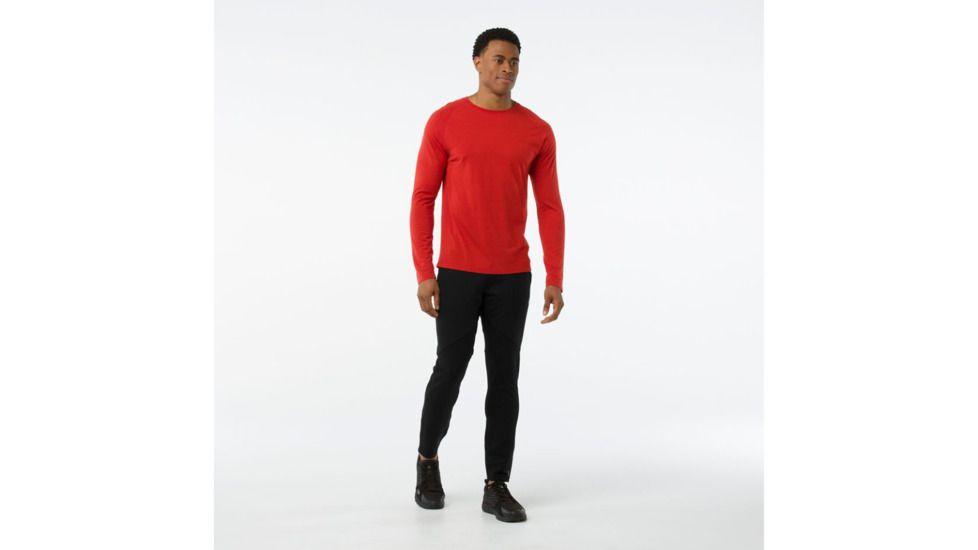 Smartwool Merino 150 Baselayer Pattern Long Sleeve-Men's, Tandoori Orange, Extra Large, SW016061823-XXL