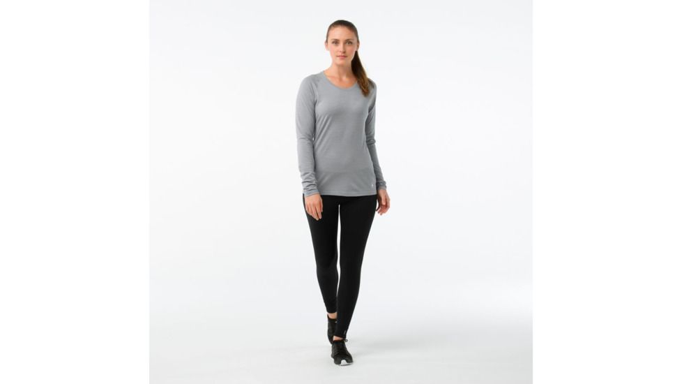 Smartwool Merino 150 Baselayer Pattern Long Sleeve Shirt Womens, Dark Pebble Gray, L, SW015256948-L