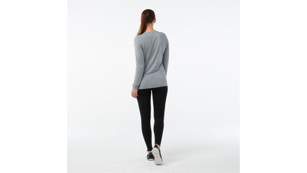 Smartwool Merino 150 Baselayer Pattern Long Sleeve Shirt Womens, Dark Pebble Gray, L, SW015256948-L