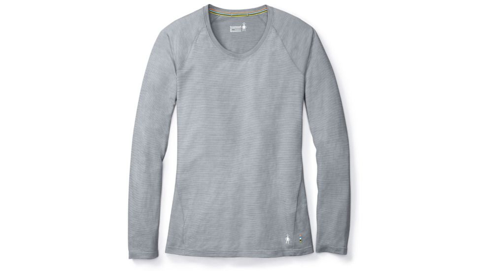Smartwool Merino 150 Baselayer Pattern Long Sleeve Shirt Womens, Dark Pebble Gray, L, SW015256948-L