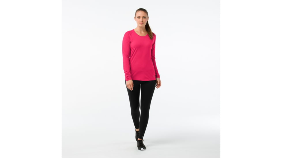 Smartwool Merino 150 Baselayer Pattern Long Sleeve-Women's, Potion Pink, Extra Small, SW015256906-XS