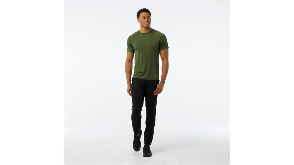 Smartwool Merino 150 Baselayer Pattern Short Sleeve-Men's, Chive, Large, SW016060A20-L