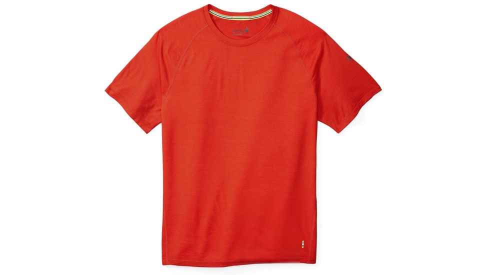 Smartwool Merino 150 Baselayer Pattern Short Sleeve-Men's, Tandoori Orange, Small, SW016060823-S