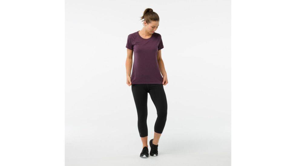 Smartwool Merino 150 Baselayer Pattern Short Sleeve Shirt Womens, Bordeaux, XS, SW015254590-XS