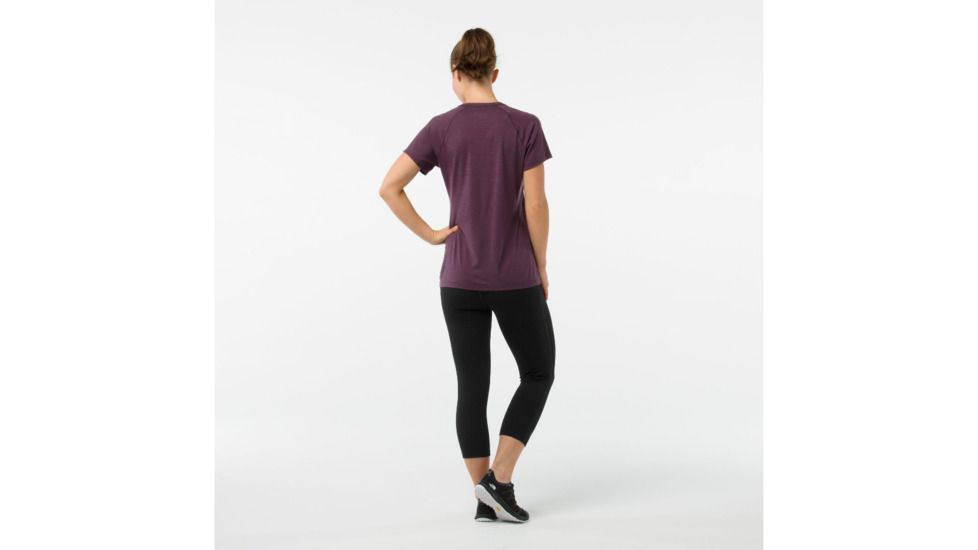 Smartwool Merino 150 Baselayer Pattern Short Sleeve Shirt Womens, Bordeaux, XS, SW015254590-XS