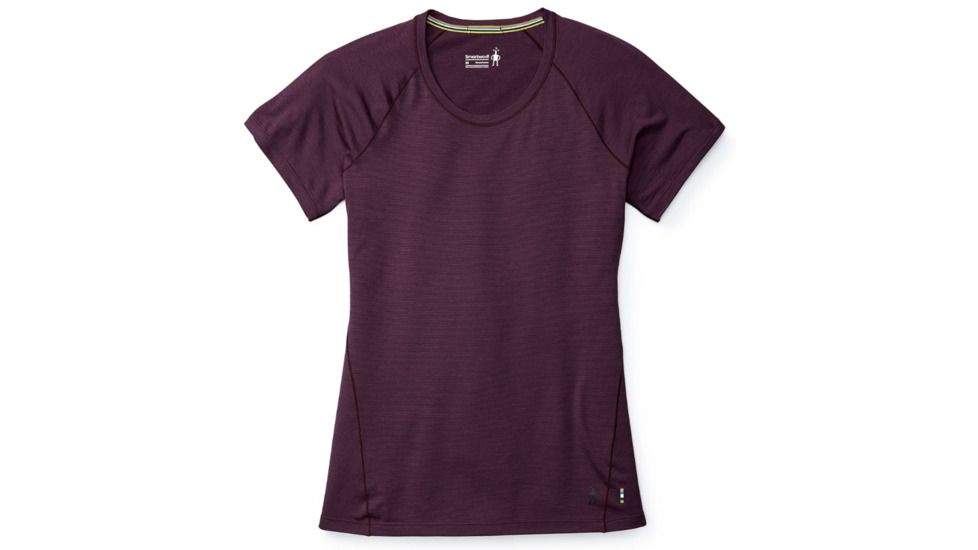 Smartwool Merino 150 Baselayer Pattern Short Sleeve Shirt Womens, Bordeaux, XS, SW015254590-XS