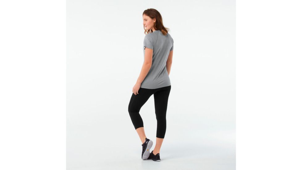 Smartwool Merino 150 Baselayer Pattern Short Sleeve Shirt Womens, Dark Pebble Gray, L, SW015254948-L
