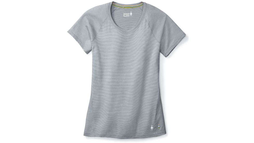 Smartwool Merino 150 Baselayer Pattern Short Sleeve Shirt Womens, Dark Pebble Gray, L, SW015254948-L