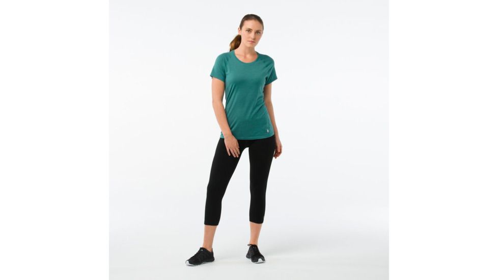 Smartwool Merino 150 Baselayer Pattern Short Sleeve-Women's, Jungle Green, Extra Small, SW015254984-XS