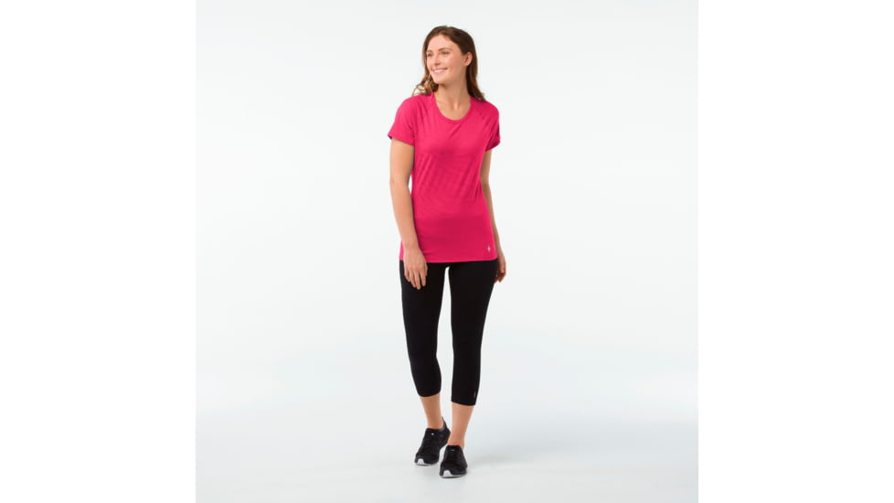 Smartwool Merino 150 Baselayer Pattern Short Sleeve-Women's, Potion Pink, Extra Small, SW015254906-XS