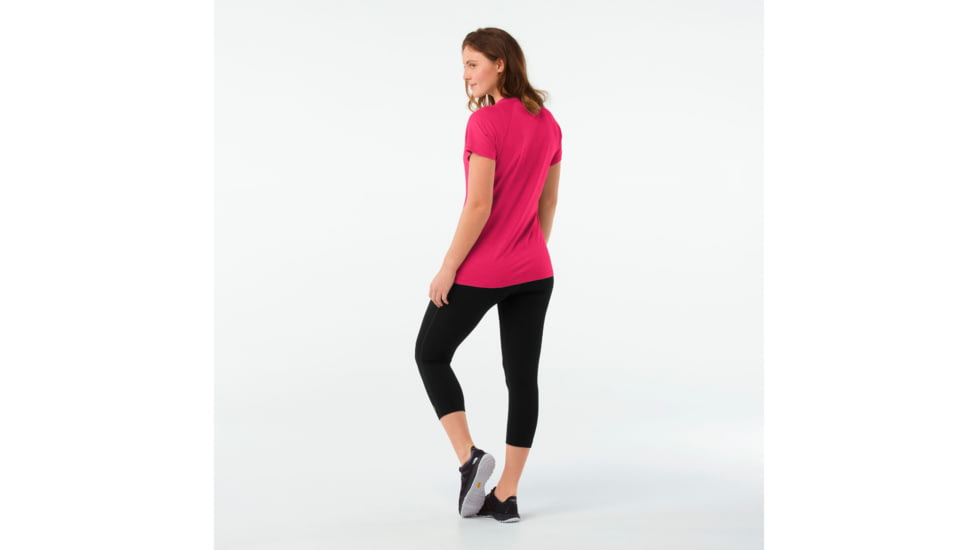 Smartwool Merino 150 Baselayer Pattern Short Sleeve-Women's, Potion Pink, Extra Small, SW015254906-XS