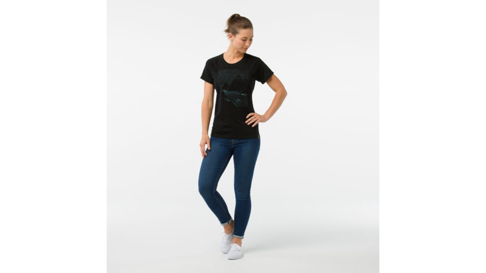Smartwool Merino 150 Fjord Slider Tee-Women's, Black, Extra Small, SW014090001-XS