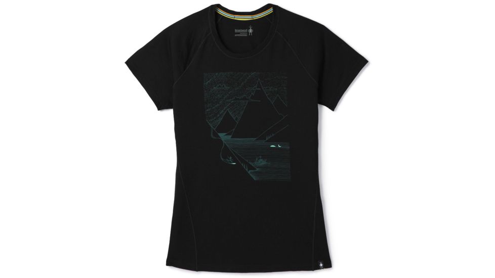 Smartwool Merino 150 Fjord Slider Tee-Women's, Black, Extra Small, SW014090001-XS