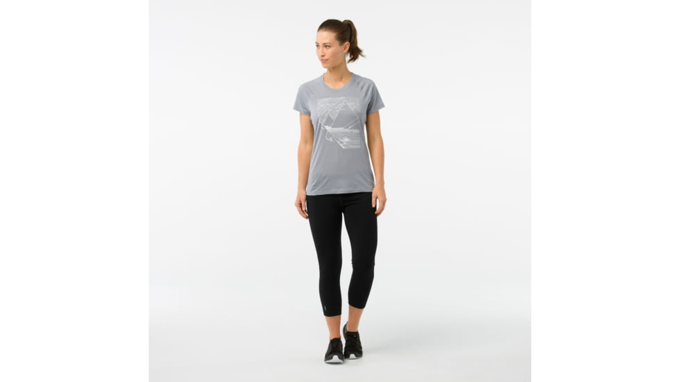 Smartwool Merino 150 Fjord Slider Tee-Women's, Dark Pebble Gray, Extra Small, SW014090948-XS