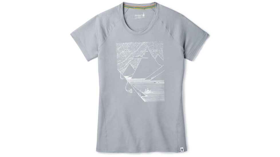 Smartwool Merino 150 Fjord Slider Tee-Women's, Dark Pebble Gray, Extra Small, SW014090948-XS