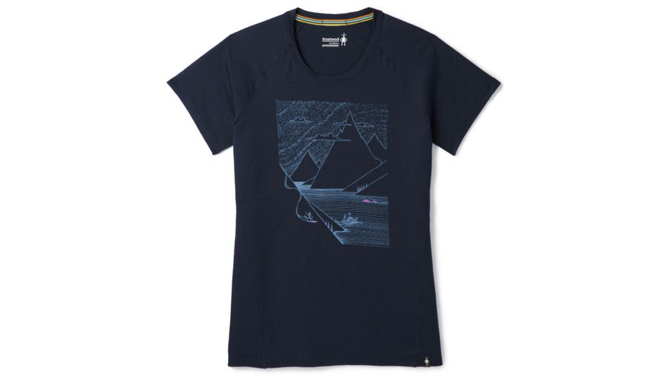 Smartwool Merino 150 Fjord Slider Tee-Women's, Deep Navy, Extra Small, SW014090092-XS