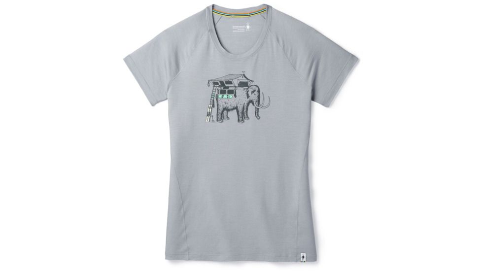 Smartwool Merino 150 Mobile Mammoth Tee-Women's, Dark Pebble Gray, Extra Small, SW014089948-XS