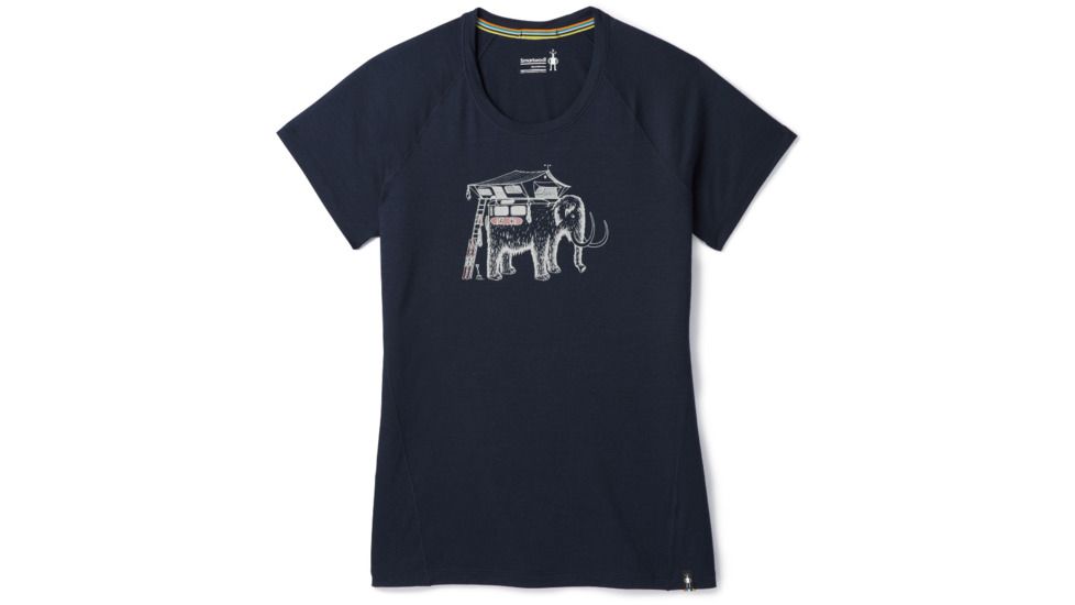 Smartwool Merino 150 Mobile Mammoth Tee-Women's, Deep Navy, Extra Small, SW014089092-XS