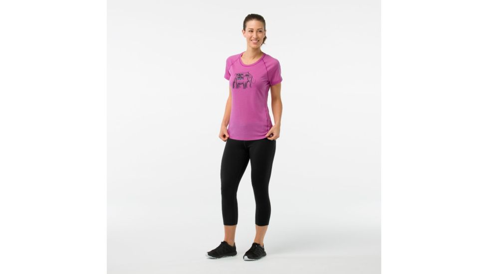 Smartwool Merino 150 Mobile Mammoth Tee-Women's, Meadow Mauve, Medium, SW014089A22-M