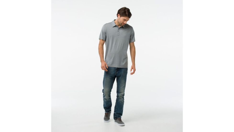 Smartwool Merino 150 Pattern Polo Mens, Light Gray, M, SW000246039-M