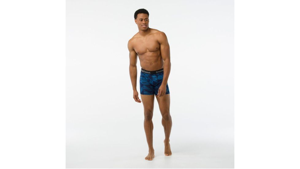 Smartwool Merino 150 Printed Boxer Brief-Men's, Bright Cobalt, Extra Large, SW014030A28-XL