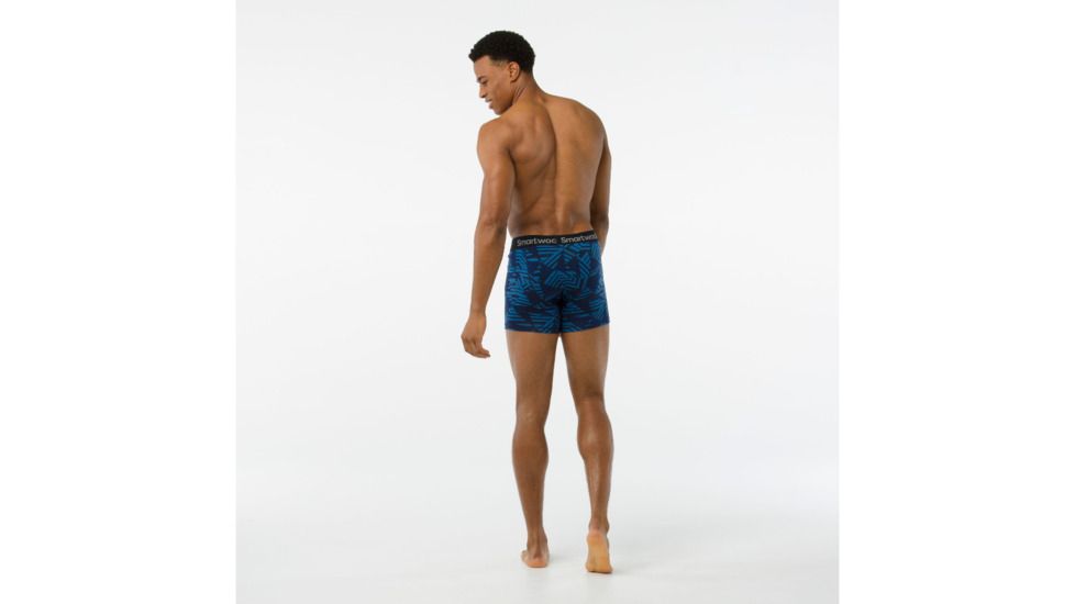 Smartwool Merino 150 Printed Boxer Brief-Men's, Bright Cobalt, Extra Large, SW014030A28-XL