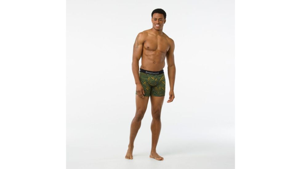 Smartwool Merino 150 Printed Boxer Brief-Men's, Chive, Extra Large, SW014030A20-XXL