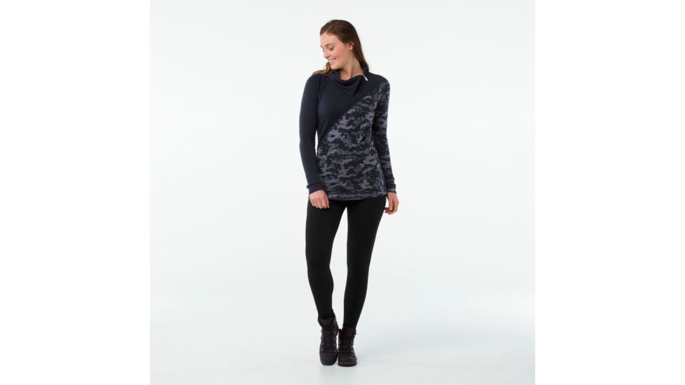 Smartwool Merino 250 Asym Top-Women's, Deep Navy-Purple Mist, Large, SW015109A70-L