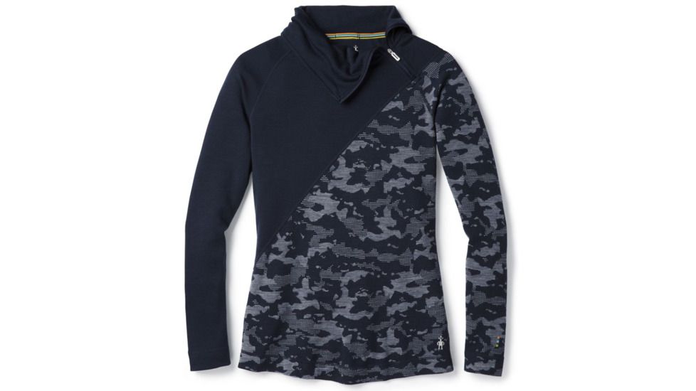 Smartwool Merino 250 Asym Top-Women's, Deep Navy-Purple Mist, Large, SW015109A70-L