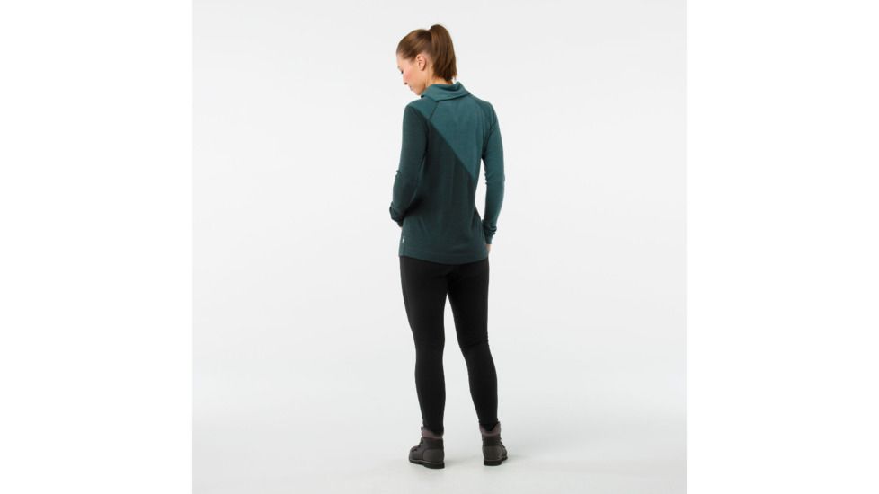 Smartwool Merino 250 Asym Top-Women's, Mediterranean Green, Extra Small, SW015109A19-XS