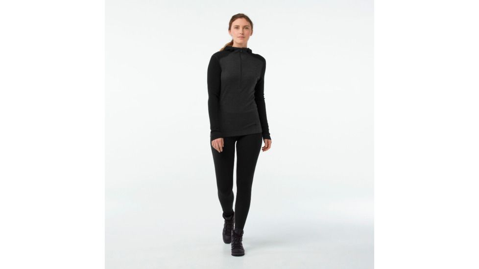 Smartwool Merino 250 Baselayer 1/2 Zip Hoody-Women's, Charcoal, Extra Large, SW015094003-XL