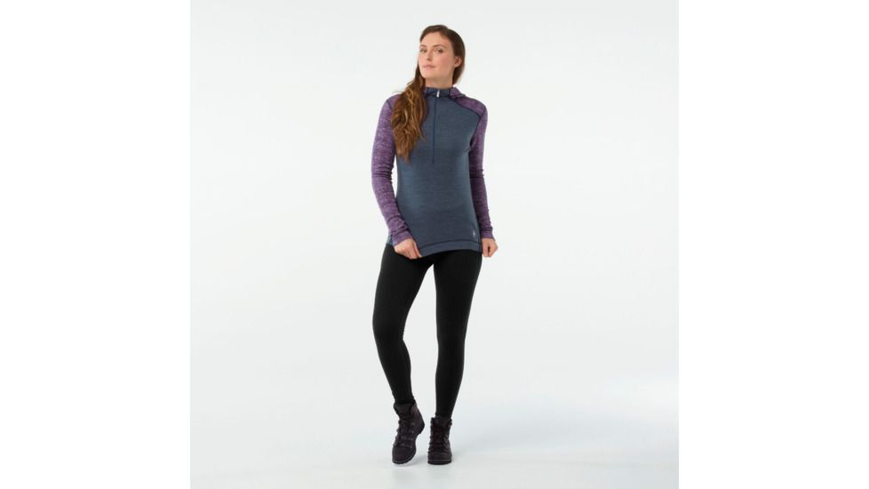 Smartwool Merino 250 Baselayer 1/2 Zip Hoody-Women's, Dark Blue Steel, Extra Large, SW015094292-XL