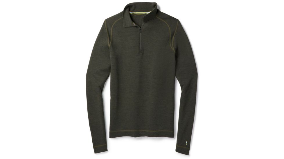 Smartwool Merino 250 Baselayer 1/4 Zip-Men's, Olive Heather, Small, SW0NP603307-S