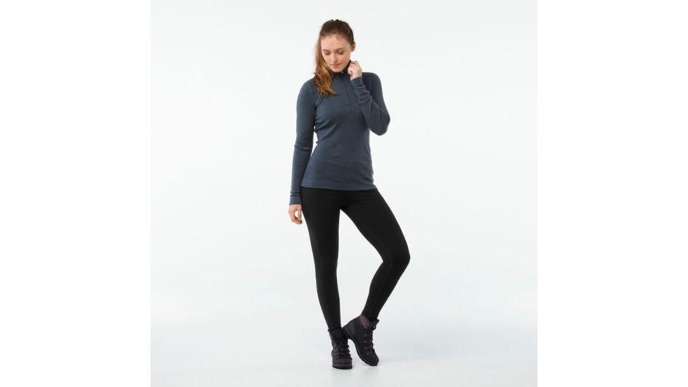 Smartwool Merino 250 Baselayer 1/4 Zip-Women's, Dark Blue Steel Heather, Extra Small, SW0NP221352-XS