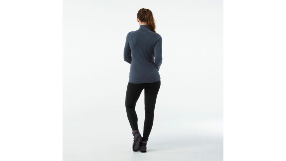 Smartwool Merino 250 Baselayer 1/4 Zip-Women's, Dark Blue Steel Heather, Extra Small, SW0NP221352-XS