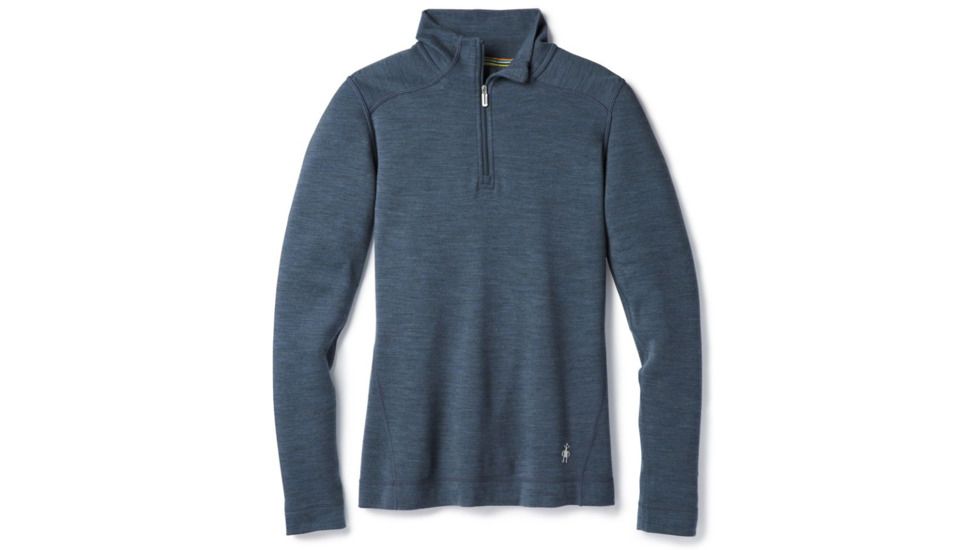 Smartwool Merino 250 Baselayer 1/4 Zip-Women's, Dark Blue Steel Heather, Extra Small, SW0NP221352-XS