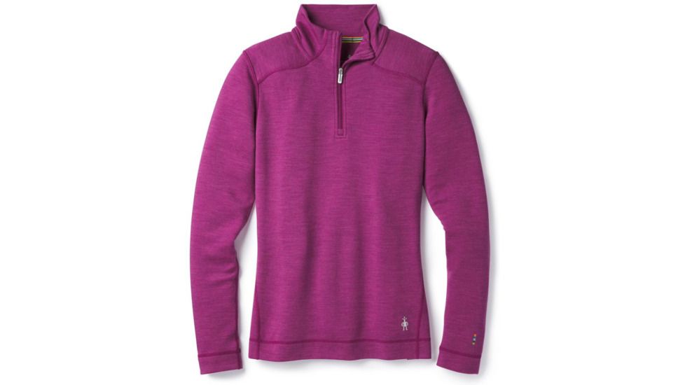 Smartwool Merino 250 Baselayer 1/4 Zip-Women's, Meadow Mauve H, Large, SW0NP221A11-L