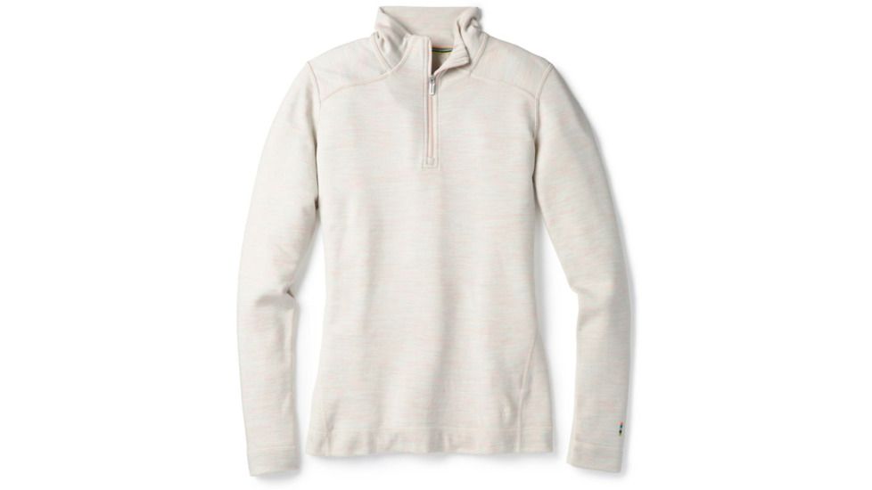Smartwool Merino 250 Baselayer 1/4 Zip-Women's, Moonbeam Heather, Large, SW0NP221A10-L