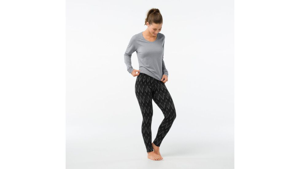 Smartwool Merino 250 Baselayer Pattern Bottom-Women's, Black-Charcoal H, Large, SW0NP207A41-L