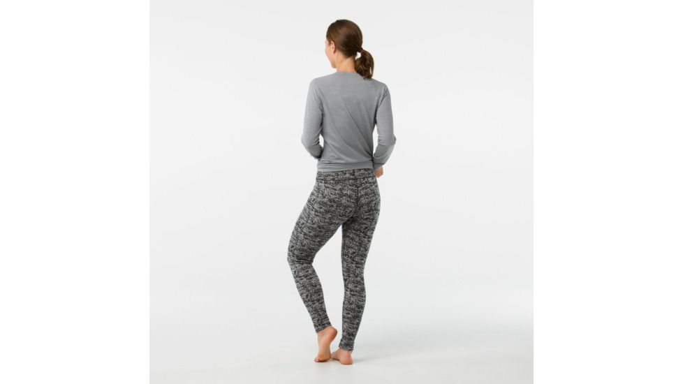 Smartwool Merino 250 Baselayer Pattern Bottom-Women's, Black-Moonbeam Heather, Large, SW0NP207A51-L