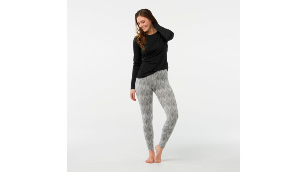 Smartwool Merino 250 Baselayer Pattern Bottom-Women's, Light Gray-Moonbeam Heather, Large, SW0NP207A42-L