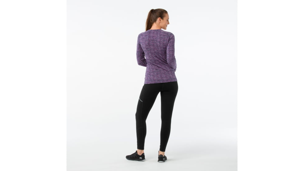 Smartwool Merino 250 Baselayer Pattern Crew-Women's, Dark Blue Steel, Extra Small, SW0NP226292-XS